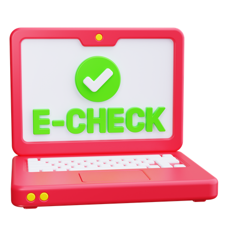 E check  3D Icon