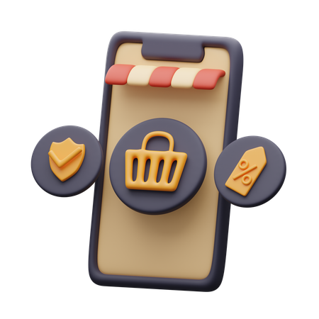 E Commerce App  3D Icon