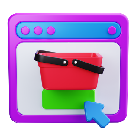 E Commerce Application  3D Icon