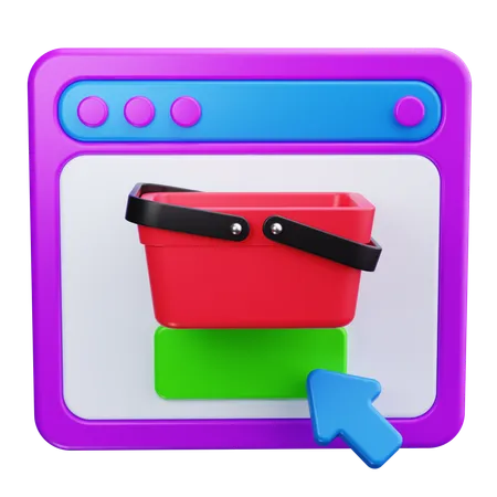 E Commerce Application  3D Icon