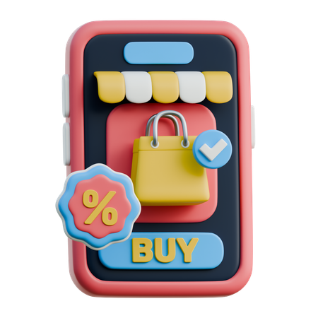 E Commerce Application  3D Icon