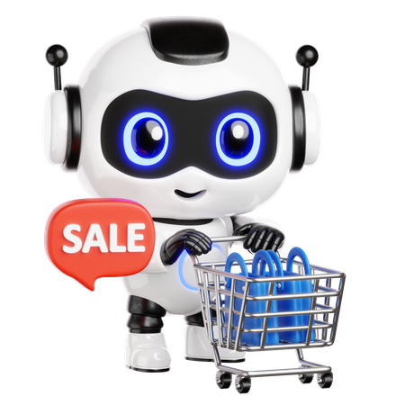 E-Commerce Bot  3D Icon