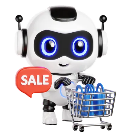 E-Commerce Bot  3D Icon