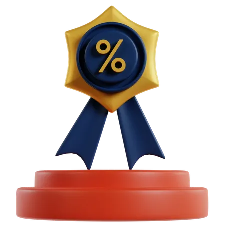 E-commerce Discount Trophy  3D Illustration