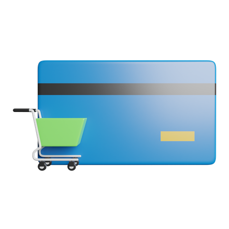 E-Commerce-Einkaufskarte  3D Icon