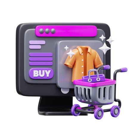 E-Commerce Landing Page  3D Icon