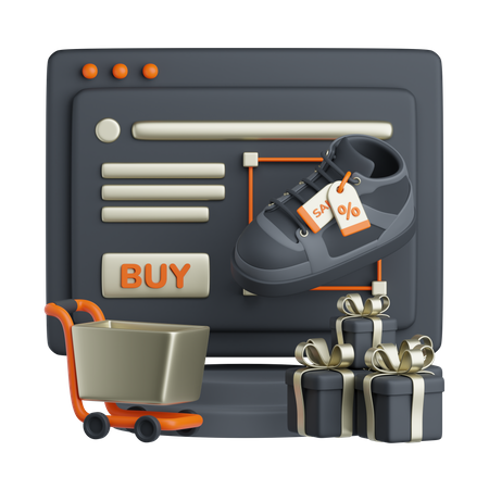 E-Commerce-Landingpage  3D Icon