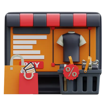 E-Commerce Loading Page  3D Icon