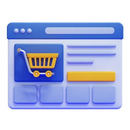 E-Commerce Page  3D Icon