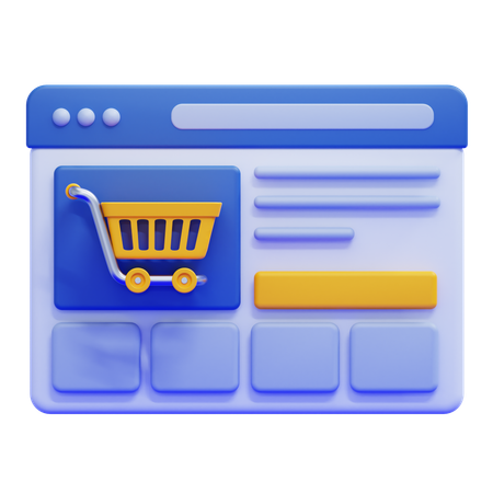E-Commerce Page  3D Icon