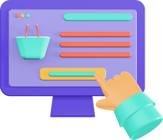 E-Commerce-Plattform  3D Icon