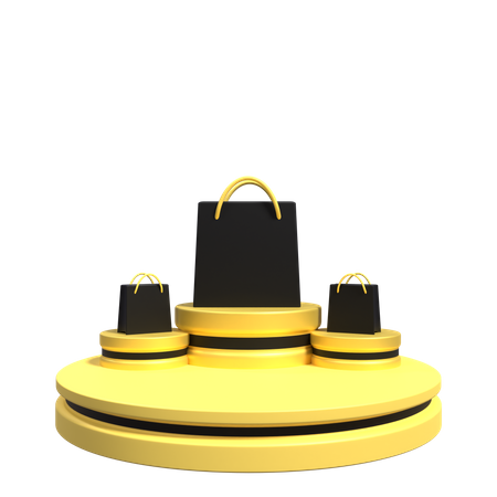 E-Commerce-Podium  3D Illustration