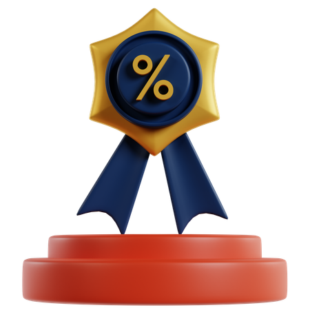 Trophée Discount E-commerce  3D Illustration