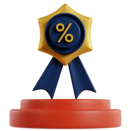 Trophée Discount E-commerce  3D Illustration