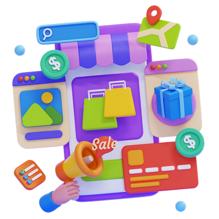 E Commerce Sale  3D Icon