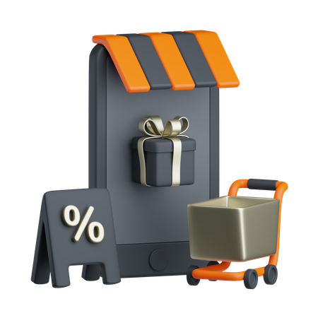 E-Commerce-Shop  3D Icon