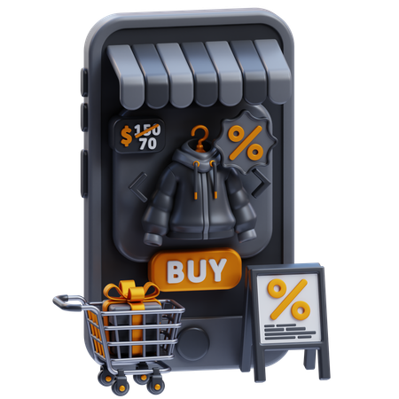 E Commerce Store  3D Icon