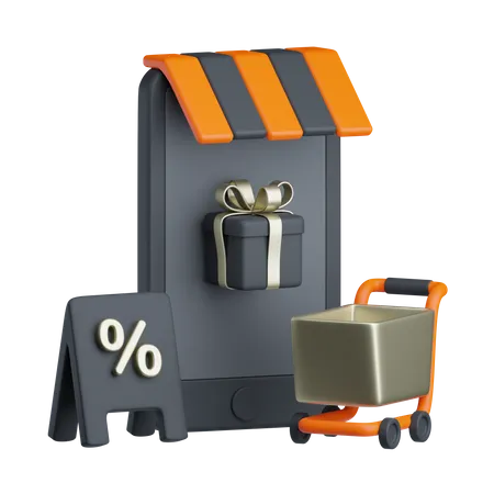 E-Commerce Store  3D Icon