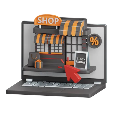 3 D Rendering Ecommerce Store Isolated Useful For Sale Discount Advertising Promo And Marketing 3D Icon