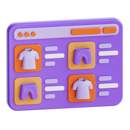 E Commerce Website  3D Icon
