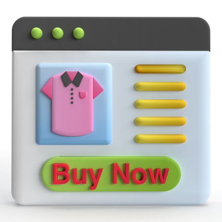 E-Commerce-Website  3D Icon