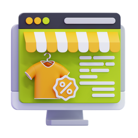 E-commerce website  3D Icon