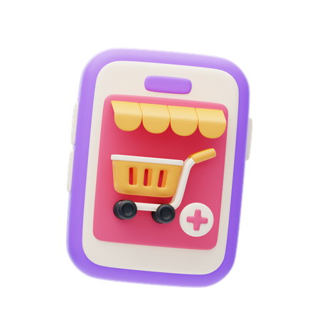 E Commerce Website  3D Icon