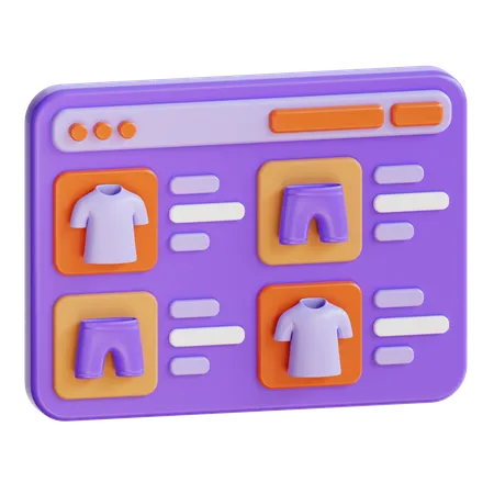 E Commerce Website  3D Icon