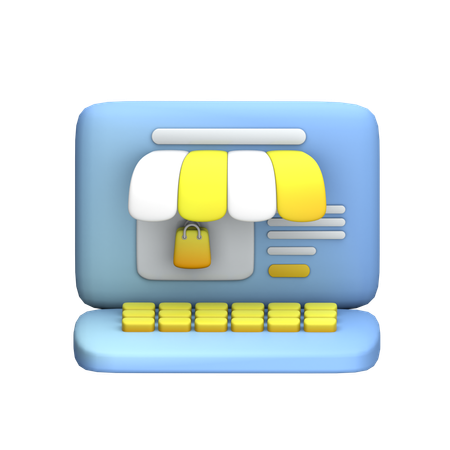 E Commerce Website  3D Icon