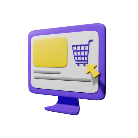 E Commerce Website  3D Illustration