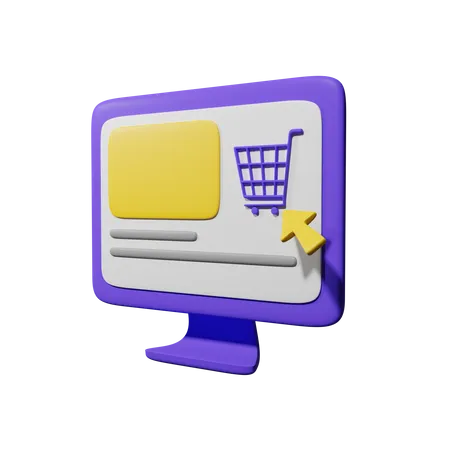 E Commerce Website  3D Illustration