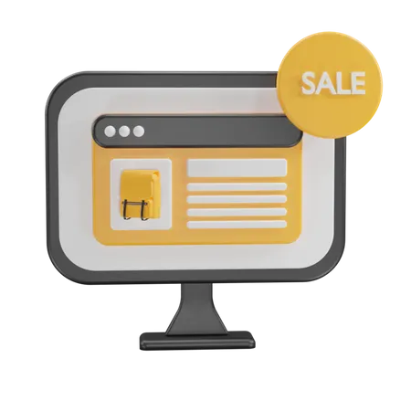 E-Commerce-Website  3D Icon