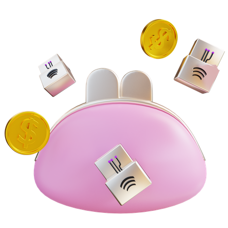 E-Geldbörse  3D Icon