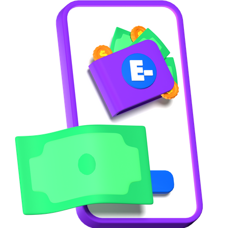 Elektronische Geldbörse  3D Icon