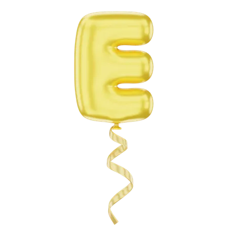 E Latter Balloon  3D Icon