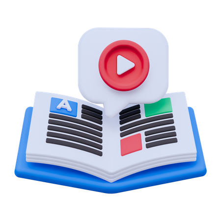 E-Learning  3D Icon