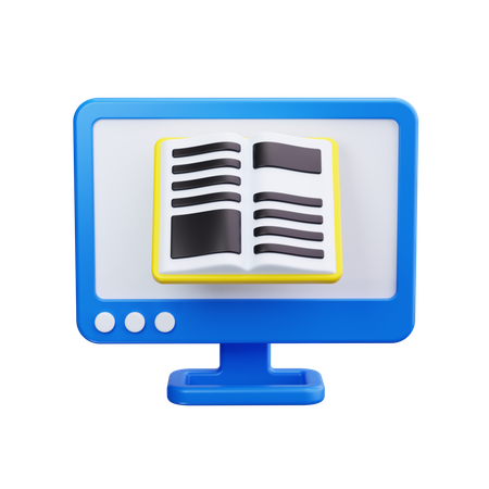 E-Learning  3D Icon