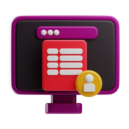 E-learning  3D Icon