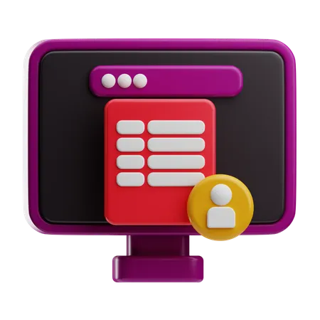 E-learning  3D Icon