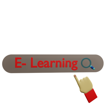 E Learning  3D Icon