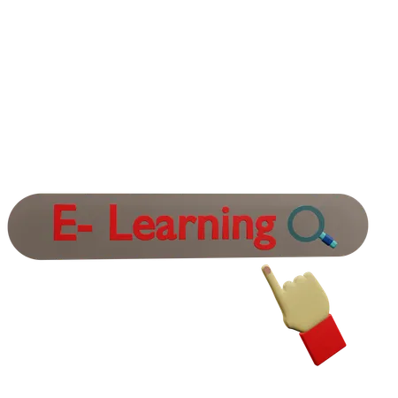 E Learning  3D Icon