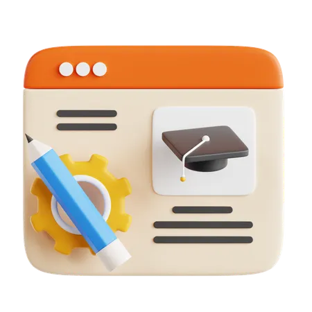 E-learning  3D Icon