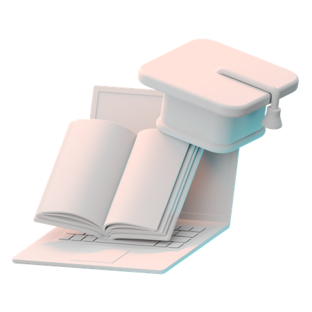 E Learning  3D Icon