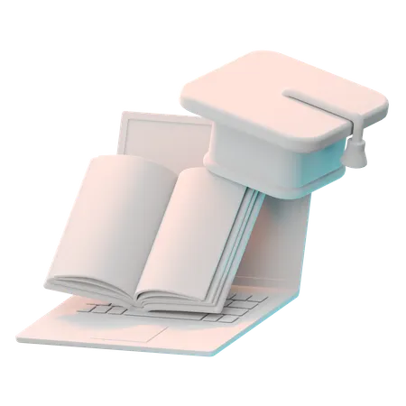 E Learning  3D Icon