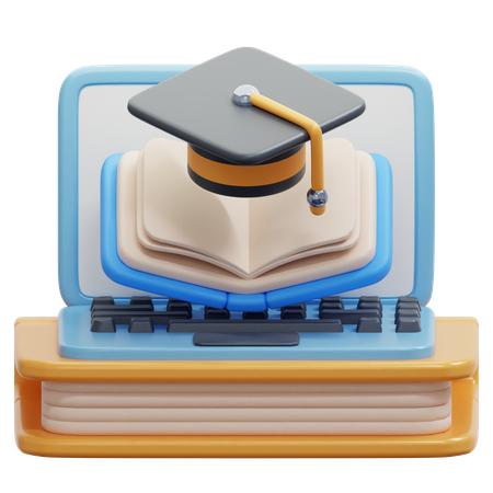 E Learning  3D Icon