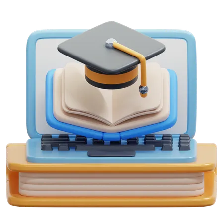 E Learning  3D Icon