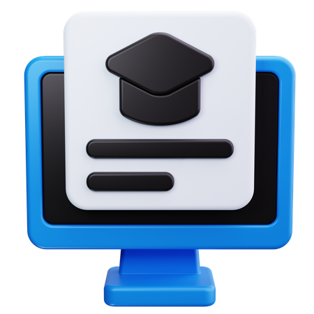 E Learning  3D Icon