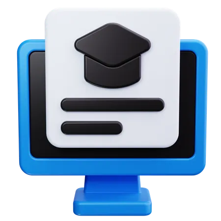 E Learning  3D Icon