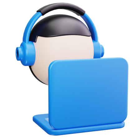 E Learning  3D Icon