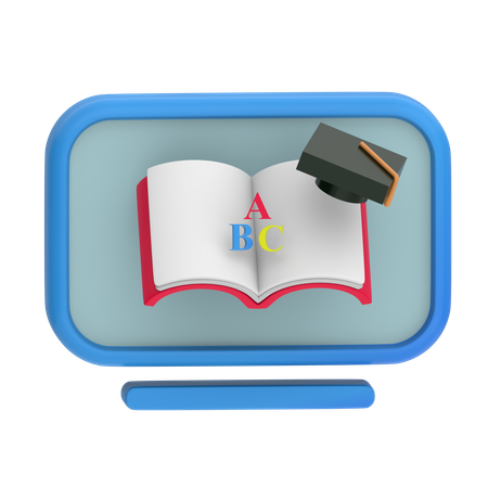 E Learning  3D Icon